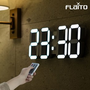 플라이토 퓨어 3D LED 인테리어 벽시계 시즌5 38cm, 화이트