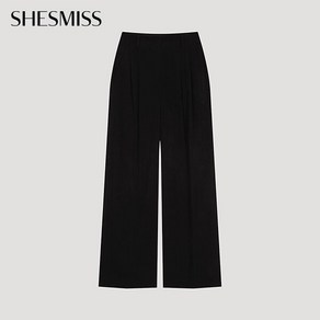 [쉬즈미스(SHESMISS)] [쉬즈미스] 코듀로이 백 밴딩 와이드 팬츠_SWWSLO42840_BK