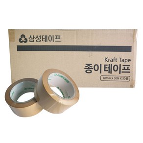 국산 삼성테이프 친환경 크라프트 테이프30M 1박스 티지팩, 48mm(폭) x 30M - 6개