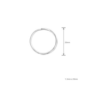 (일반형 열쇠고리링 2호) 20mm 키링 키홀더 연결링 오링 원형링 열쇠 연결 고리, 1개