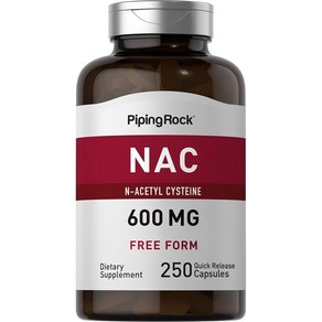 Piping Rock 파이핑락 N-아세틸 카르노신 600mg 250캡슐, 1병, 1개, 250정