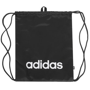 아디다스 LINEAR GYM SACK 헬스 운동 러닝 축구 농구 보조 가방 짐색 신발 주머니, black+white, 1개