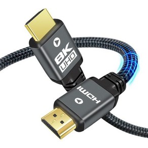 야우호디 10K 8K HDMI 케이블 2.1 2FT 48Gbps 초고속 땋은 코드 리얼 8K60Hz 4K120Hz 144Hz HDCP 2.22.3 HDR10 3D eARC 모니, 1개