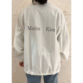 국내매장판 마뗑킴 로고 코팅 점퍼 아이보리 MATIN LOGO COATING JUMPER IN IVORY 바람막이 마땡킴 MATIN KIM