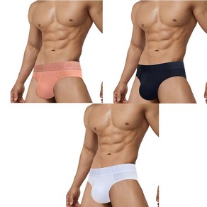 남성 삼각팬티 패션스판 로우라이즈 엠보 레터링 데일리 면팬티 3종 세트 Men's Underpants