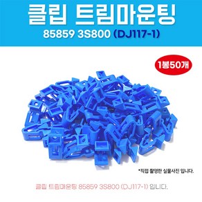 카박사 DJ117-1 858593S800 1봉지 50개 클립트림마운팅 파란색 C필러트립키 V핀파랑