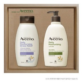 Aveeno 아비노 스트레스 릴리프 바디워시 354ml 1개 데일리모이스춰 354ml 1개 선물세트 스페셜 2종 세트, 1세트