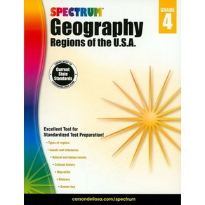 Spectrum Geography Grade 4(Paperback):Regions of the U.S.A.