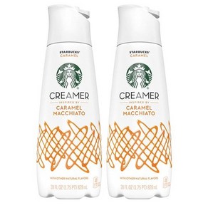 Starbucks 스타벅스 카레멜 마끼야또 커피 크리머 828ml(28oz) 2팩 Caramel Macchiato Coffe Creamer