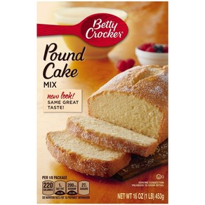 Betty Cocke Pound Cake Mix Boxes - 16 oz - 2 Pack Betty Cocke 파운드 케이크 믹스 박스 - 16온스 - 2팩, 2개, 453g