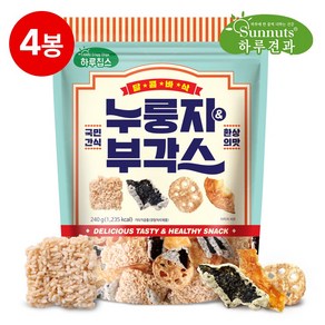 [빠삭칩]누룽지&부각스240gX4봉/부각 누룽지 원물간식 빠삭칩 칩, 240g, 4개