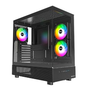 [MONTECH] XR ARGB 강화유리 (블랙)(미들타워), 1개