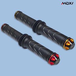 MOXI 오토바이 바이크 손잡이 튜닝 핸들그립 22mm 발란스모델, 레드, 1개