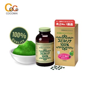 일본해양심층수 스피루리나 100% 대용량 2200정 x 2병 세트 약 4개월분 일본 스피루리나 판매량 NO.1, 2개