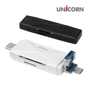 서진네트웍스 유니콘 XC-900A C타입+USB3.0+5핀 OTG 멀티 카드리더기, XC-900A(블랙), 1개