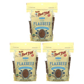 밥스레드밀 프리미엄 홀 플랙시드 통 생 아마씨 Whole Flaxseed 368g x3개, 3개