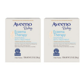 Aveeno 아비노 베이비 테라피 수딩배스 콜로이트 오트밀 아기 입욕제 5입 2팩, 106g, 2개