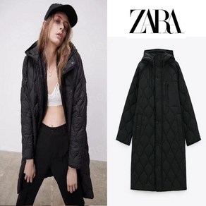 ZARA 자라 루즈핏 미디엄 코튼 경량 패딩 코트