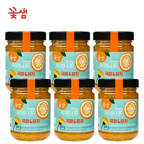 꽃샘식품 피어나다 국화&유자차/자스민&레몬/히비스커스&자몽 350g x 택일, 6개, 1개입