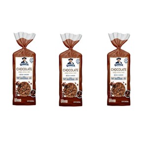직구 퀘이커 라이스 케이크 홀 그레인 초콜렛 3개x205g Quake Rice Cakes Whole Gain Chocolate 3ct, 205g, 3개