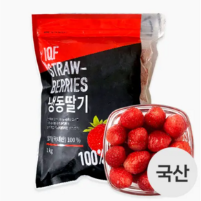 솜 냉동딸기 국산 (무가당) / [아이스박스+드라이2개 포장], 1개, 1kg