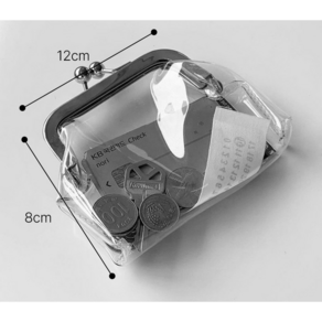 투명지갑 똑딱이 동전 지갑 파우치 투명 pvc 미니 립스틱 학생 귀여운 클리어 여행 유투버 강추제품 연예인