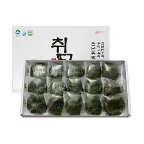 [푸드맛남] 강원도 정선 수리취 인절미 750g 15개 (선물포장), 1kg, 1개