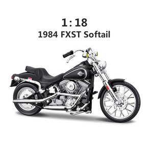 1:18 Haley 대형 다이케스트 오토바이 선물 컬렉션 장식, 1개, 1984 FXST Softail