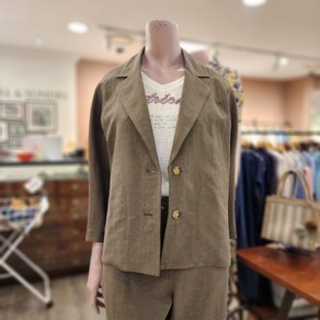 BCBG [올앤선드리] 폴 쥬네린넨 JK 재킷 _ A4F7J110 83 [D/KHAKI]