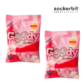 [Sockebit] [1+1] 스웨덴 캔디 스웨디시 젤리 Bubs 스트로베리 바닐라 오벌젤리 90g 2개 Bubs Swedish Candy Mix, 1세트, 180g