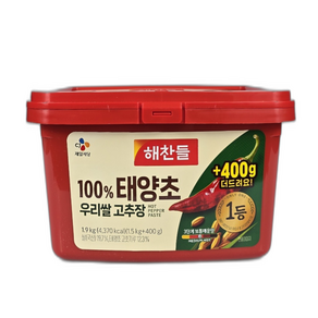 해찬들 우리쌀태양초골드고추장1kg해찬들 고추장, 1개, 1.9kg