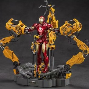 ZD TOYS ZD 토이즈 1/10 마블 아이언맨 마크4 MK4 슈트업 겐트리 디오라마, 1개