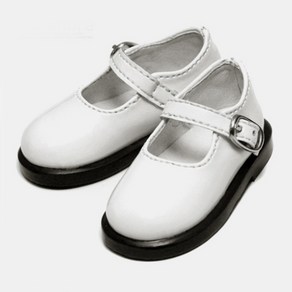 구체관절인형 여아 슈즈 (Damage Sale) MSD - Basic Gil Shoes (White Enamel), White Enamel, 1개