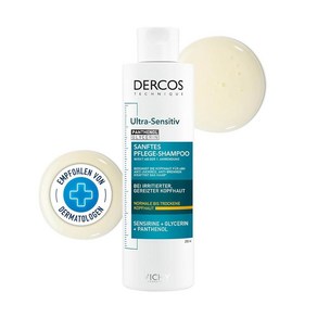 Vichy Decos Ulta-Sensitive Shampoo 건조한 머리카락과 민감한 두피 자극과 자극 두피용 200ml, 1개