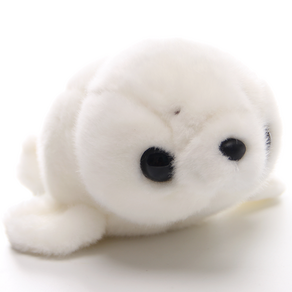 아기 바다표범 인형 바다사자 물개 귀여운 인테리어 선물, 18cm 열쇠고리, 흰색, 1개