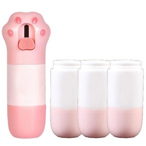 꾸잉샵 냥냥펀치 송장 지우개 본품 택배칼 내장 + 리필 3p 세트, 혼합색상, 1세트