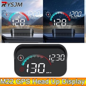 AD M22 모든 차량용 GPS HUD 헤드업 디스플레이 범용 디지털 속도계 LCD 프로젝션 유리 프로젝터 속도, 1개, 한개옵션0