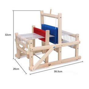 핸드위빙 직조틀 직기 나무 데스크탑 위빙틀 위빙도구 플랫 공예도구 수작업 우드 생산, 입체접이식직기 스몰, 1개