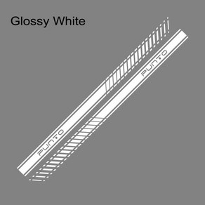 자동차 긴 측면 줄무늬 스티커 비닐 필름 데칼 피아트 푼토 장식, 12.Glossy White