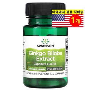 Top Secret Nutrition 징코 빌로바 은행나무 추출 60mg Ginkgo Biloba