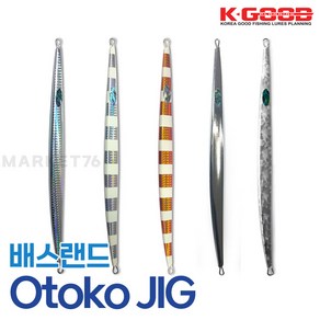 배스랜드 오토코 지그 방어 부시리 참치 메탈지그 롱지그 루어낚시 버티컬지그 Otoko JIG, No.004