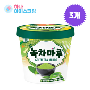 해태제과 녹차마루홈 아이스크림, 3개, 600ml