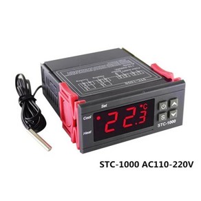 STC-1000 STC 1000 LED 디지털 온도조절기 인큐베이터 온도 컨트롤러 조절기 릴레이 가열 냉각 12V 24V 220V, 1개