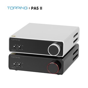 TOPPING PA5 II 시리즈 데스크탑 앰프 PA5 II Plus 140W * 2 완전 밸런스드 앰프 TRS RCA 입력 클래스 D 파워 앰프, PA5 II Black