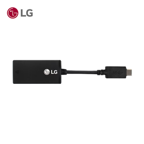 LG 정품 USB-C 타입 기가 LAN 젠더 1Gbps (블랙/화이트) 랜선젠더 랜포트 랜 젠더, 블랙, 1개