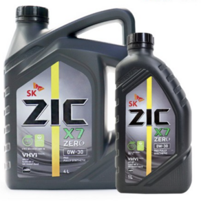 지크 X7 제로 ZIC ZERO 0W30 -5L 4L+1L 가솔린 합성 엔진오일 PAO API SP, 4개, 4L