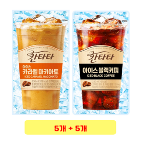 칸타타 파우치음료 카라멜 마키아토 230ml + 블랙커피 230ml, 1개