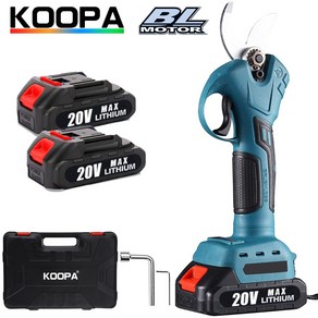 KOOPA TOOL 충전식 무선 전기 가지치기 가위 절단 직경 30mm, 본품 + 추가배터리2개 이상, 1세트