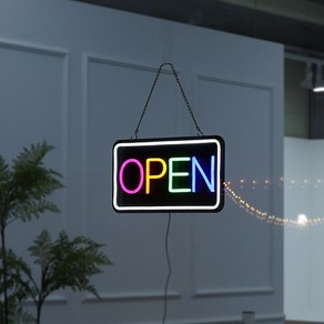 21세기트랜드 네로 LED 컬러 OPEN 네온사인 아크릴 간판