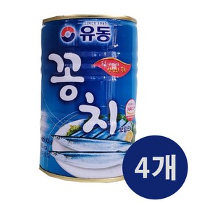 유동 꽁치 통조림, 400g, 4개